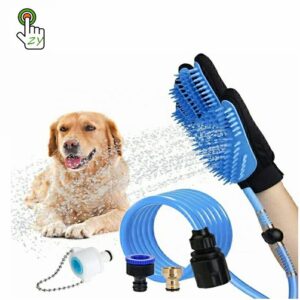 3 in 1 Glove Set for Pets Brush Shower Spray Hair remover Glove, Dog & Cat Grooming and Bathing Glove Set, Pet Bathing Glove. Pet Massaging Glove.(10 Pack)