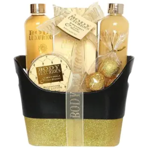 coffret de bain au parfum surprenant vanille tilleul - 6pcs
