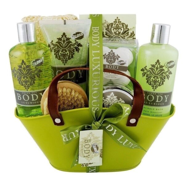 coffret de bain au parfum relaxant de thé vert - 13pcs