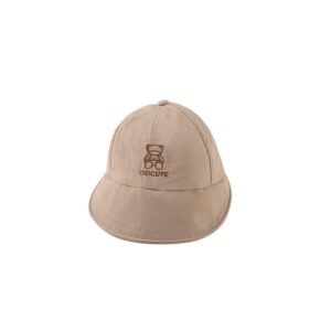 Baby Cute Cartoon Embroidery Thin Sun Protection Fisherman Hat - KHAKI