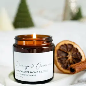Orange & Cinnamon Vegan Soy Wax Candle