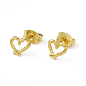 My Heart Gold Stud Earrings for Women - Fashion Accessory