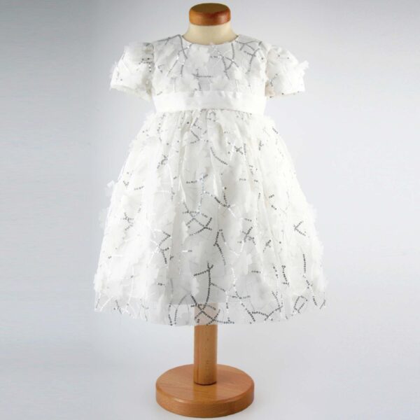 Tula - Silver Sequin Girls Special Occasion Party Dress
