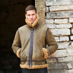 Sheepskin Flying Jacket | ISL Brown Large | Aviator Pilot