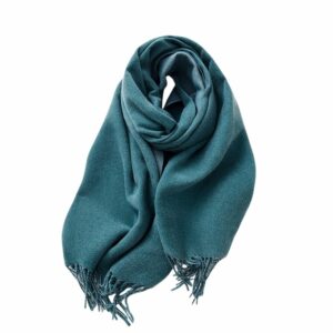 Solid Color Double-Side Imitation Cashmere Winter Warm Shawl Scarf - LAKE BLUE