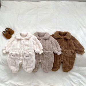 The Fur Bear Lining Fluffy Coat Romper