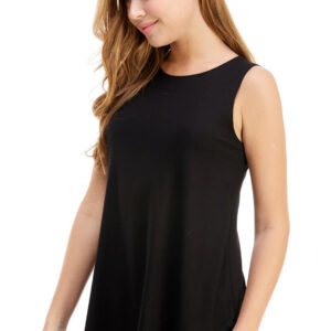 Black Azules Womens Casual Sleeveless Top, Tunic, T-Shirts